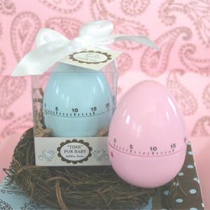 Time for Baby Egg Timer - Baby Shower Gifts &amp; Wedding Favors (Set of 12) Pink