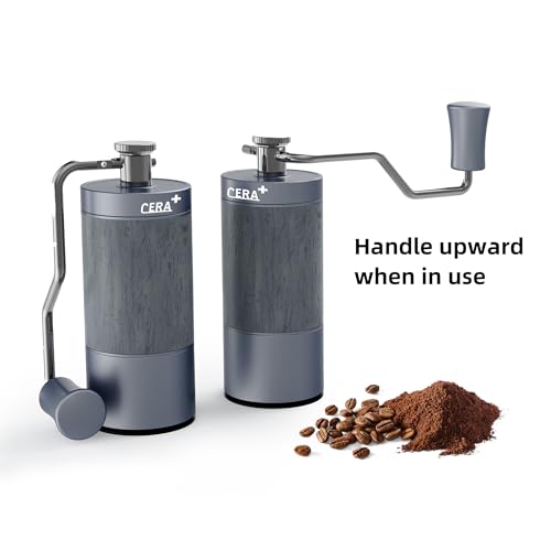Manual Coffee Bean Grinder, Small Professional Coffee Grinder with 90 Adjustable Settings, Upgraded 10 Star Grinder for French Press, Pour