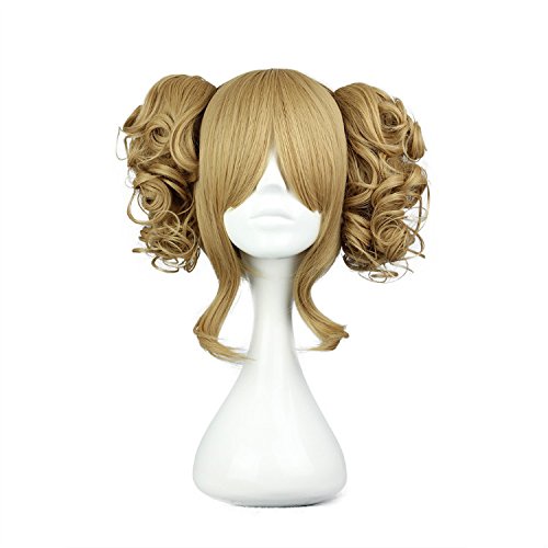 Mcoser Multi-color Lolita Long Curly Clip on Ponytails Cosplay Wig