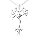 COS (TM) Silver Toned Nerve Cell Science Pendant Necklace Chemistry Biology Silver