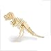 3D Wooden Animal Puzzle T-rex,Spinosaurus,Longhom,Brontosaurus,Tricerotops,Stegosaurus 3D DIY Assembly Model Gift Toy for Kids and Adults (6 Piece/Set)