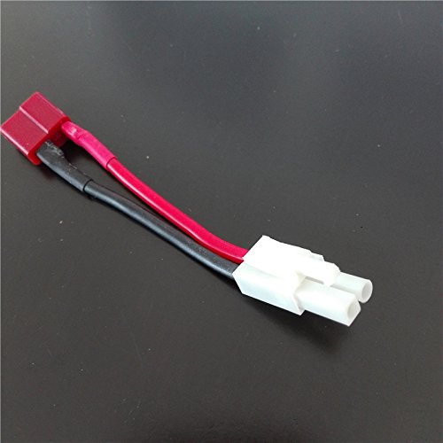Youme 5pcs Female deans t plug to mini male tamiya connector cable tamiya connector adapter 16AWG Airsoft gun Battery Charging Adapter - Thumbnail 2