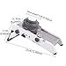 Mandoline Slicer, Manual Vegetable Cutter,Adjustbale Stainless Steel Blades, Shredder Julienne Slicer Fruit Waffle,White