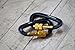 Montem The Best Ultra Sturdy Locking Carabiners x2 / 5KN / 1100 lbs of Force/Perfect Hammocks/All Camping Hammocks - Made from Light, Strong & Powerful Aircraft Grade Metal (Black/Gold)