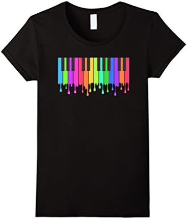 Women's Piano Paint Splatter T-Shirts for Men, Women, Youth Medium Black