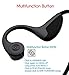 Bone Conduction Headphones Bluetooth 5.0 Open-Ear Wireless Sports Headsets w/ Mic for Jogging Running Driving Cycling, Sweatproof and Lightweight-1.2 oz (Grey)