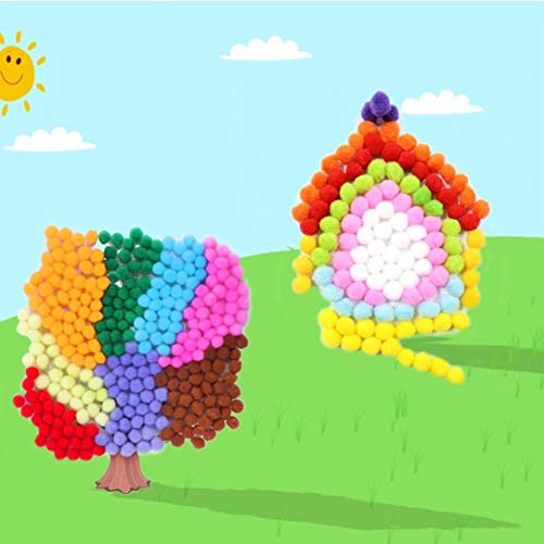 Shaoshao _100 Pieces 1 Inch Assorted Pompoms Multicolor Arts and DIY Creative Crafts