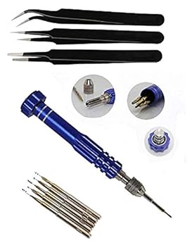 Axtella 5 in 1 Tool kit/Screwdriver Set For All Mobiles Repair with 3 Tweezers. Multicolor