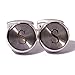 HJ Men's 2PCS Fashion Dazzle Tuxedo Shirts Platinum Plated Cufflinks Initial Letter 2 Color A-Z (silver S)