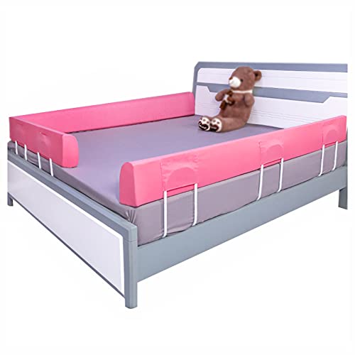 LIQICAI Bed Guard Rail,Toddler Beds Bumper with Metal Zipper,Extra