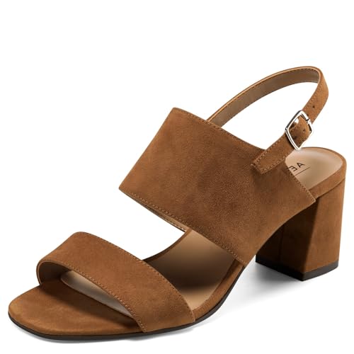 Aerosoles Women’s EMMEX Heeled Sandal, Tan PU, 11 Wide