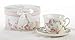 Delton Products Porcelain Tea Cup and Saucer with Gift Box, Butterfly