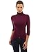 PattyBoutik Women's Turtleneck Wrap High-Low Hem Blouse