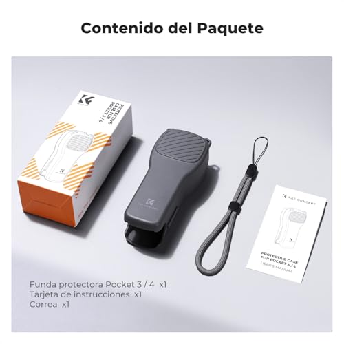 K&F CONCEPT PT61 Funda Protectora Compatible con dji Osmo Pocket 4/3 con Almacenamiento de Filtros, Estuche Rígido con Interior Suave, Diseño Exclusivo, Apertura Fácil