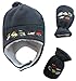 N'Ice Caps Little Boys and Baby Sherpa Lined Fleece Embroidered Hat Mitten Set