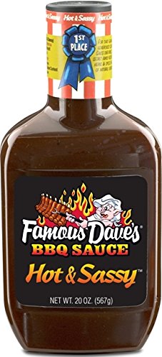 Famous Dave's BBQ Sauce, Hot & Sassy, 20 Oz 
