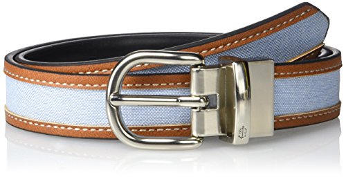 Nautica Big Boys Nautica Boys Reversible Fabric Belt, Blue/black, 24
