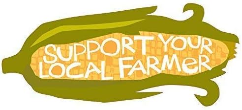 Bumpersticker Support Your Local Farmer Corn diecut decal