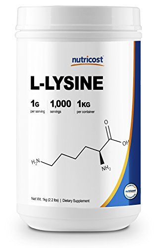 Nutricost L-Lysine Powder 1KG (2.2lbs) - Pure L-Lysine, Non-GMO, Gluten Free
