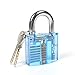 IMISNO Blue Crystal Professional Visible Cutaway of Padlocks Lock for Locksmith Lock Training Trainer with 2 Keys for Beginners