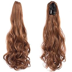 22 Inch Long Wavy Hair Ponytail Synthetic Wrap On