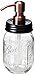 Industrial Rewind Mason Jar soap Dispenser - 16oz Clear Pint Ball Mason Jar with Black lid/Smooth Action Copper Pump