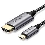 UGREEN USB C to HDMI Cable 4K 60HZ USB Type C Thunderbolt 3 HDMI Adapter Braided Cord for Macbook Pro, Samsung S10 Note 9 S9 S8 Plus Note 8,iMac 2017,Chromebook Pixel,LG V30 V20 G5,Dell XPS 15 13, 6FT