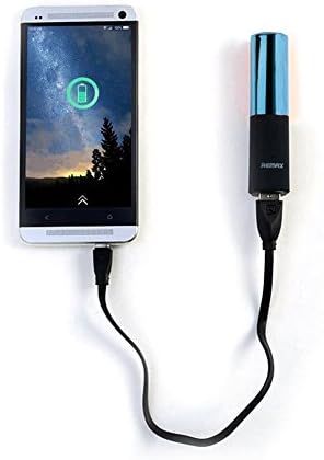 Lipstick Phone Charger-2400mAH Portable Power Bank Rechargeable charger for IPhone 7/7 Plus/6s/6s Plus iPad Android Smartphone Devices (Blue)