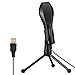 Excelvan Professional USB Condenser Microphone Flexible Desktop Gaming Microphone Q5 with Tripod Stand, Great for Recording, Singing, Garageband, PC, Laptop,Spacecraft Design, Black
