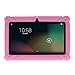 Turpro Kids' Shockproof Silicone Case for Chromo Inc 7 inch, Alldaymall A88X, Dragon Touch Y88X Plus/Y88X, VURU A33, NPOLE 7 Inch Tablet (Pink)