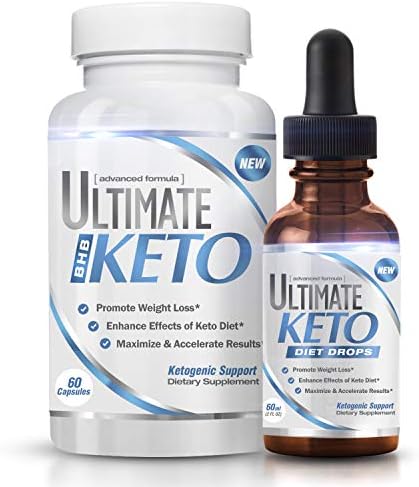 Ultimate Keto Diet Drops Bundle with BHB Capsules - for Weight Loss (2 Items)