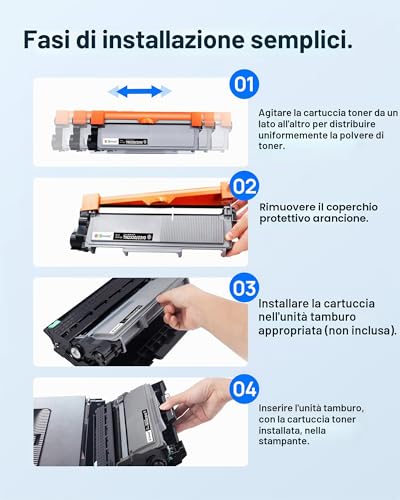GPC Image TN2320 Compatible Toner for Brother TN-2320 TN2310 for MFC-L2700DW L2700DN L2700D L2720DW DCP-L2500D L2520D L2520DW L2540DN HL-L2300D L2340DW L2360DN L2360DN L2540DN 2365DW (Black, 2-Pack)