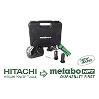 Metabo HPT DB3DL2 3.6V Cordless Screwdriver Kit, 2 Lithium Ion Batteries, Dual Position Handle, LED Light, 21 Clutch Settings, Forward/Reverse, Lifetime Tool Warranty