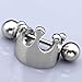PiercingJ 2pcs 16G Stainless Steel Crown Ball Barbell Hoop Huggie Helix Cartilage Tragus Ear Lobe Stud Earring