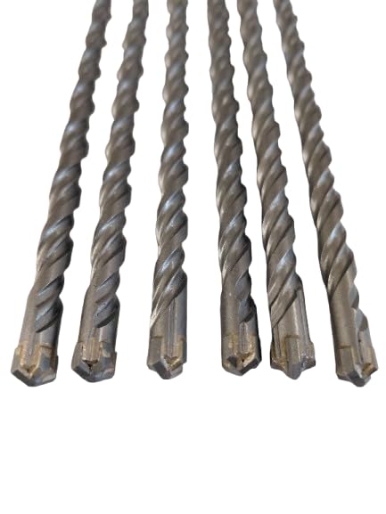 6 PACK OF 6mm x 160mm, Cross Tip, SDS Plus Masonry Drill Bits, for Masonry, Brick, Concrete