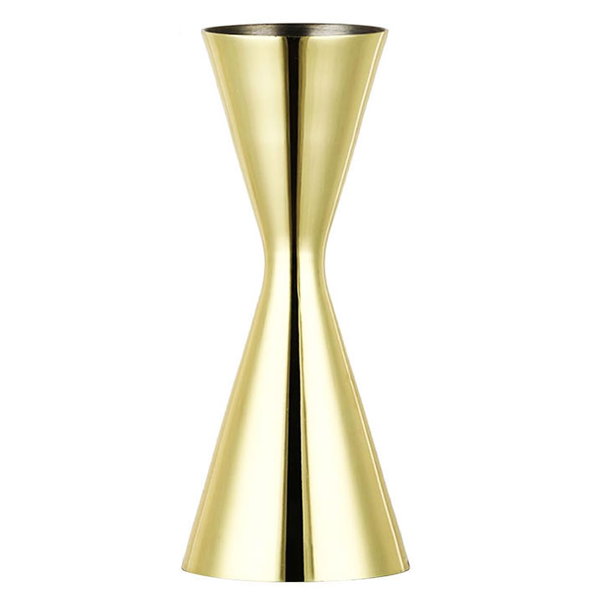 WOMLEX メジャーカップ 目盛り付き ダブルヘッド 計量カップ オンスカップ カクテル計量カップ ワイン刻みカップ 一体型ステンレス鋼計量カップ シルバー (30ml / 60ml, ゴールド) の商品画像