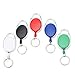 Fushing 5 Pack Retractable Badge Holder Carabiner Reels Key Holders Chains with Metal Split Ring