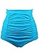 Aleumdr Women Retro High Waisted Bikini Bottom Ruched Swim Short Tankinis