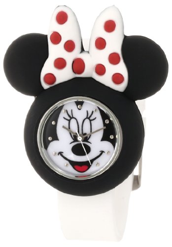 Disney Kids' MN1139 Minnie Mouse Watch with White Rubber Strap