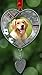 Dog Memorial Ornament - Dated 2025 - Hanging Picture Ornament - Paw Prints on My Heart Poem Message - Gift-Storage Bag Included - 4.5