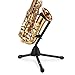 Eastar Saxophone Stand Portable Alto Sax Stand Includes 2 Detachable Pegs for Flute/Clarinet with Storage Bag, 3 in 1, EST-004, Black