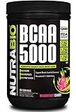 NutraBio BCAA 5000 Powder - 60 Servings (Dragonfruit Candy)