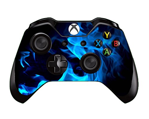 UUShop Blue Fire Flame Vinyl Skin Decal Cover for Microsoft Xbox One Controller wrap sticker skins (X Box Best Price)