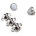 8 CleverDelights Magnetic Jewelry Clasps - Shiny Drum Style - Silver Color - Necklace Magnet Converter