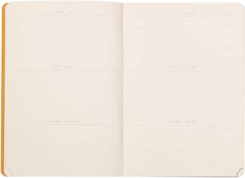 RHODIA 117182C, Soft Notebook Diary Perpetual Perpetual Black, A5, 128 pages, 90G Ivory Clairefontaine Paper, Index - Image 5