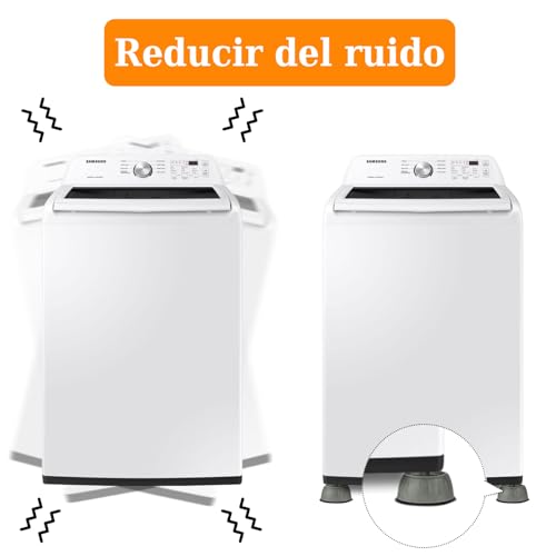 KIROGILY Funda para Lavadora, Funda de Lavadora y Secadora Resistente A Los Rayos UV, al Polvo y al Agua, Cubre Lavadora Ajustable con Almohadillas Antivibración de 4 Piezas y Dos bolsas para lavadora