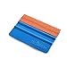 TECKWRAP Durable Felt Edge Squeegee 4 Inch for Car Squeegee Vinyl Decals Blue 4 pcs (with Orange Felt Edge)