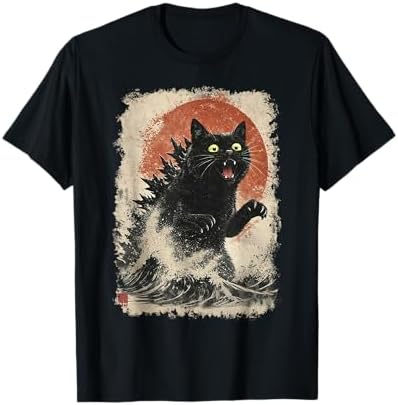Amazon.com: Catzilla Design Japanese Cat for Men Women Cat Graphic