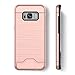Galaxy S8 Case, Teelevo [Card Slot Holder] Dual Layer Heavy Duty Shock Absorbent Wallet Case with Credit Card Slot and Kickstand [Protective Card Case] for Samsung Galaxy S8 (2017) - Rose Gold