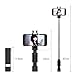 Mini Selfie Stick, atongm Cell Phone Selfie Sticks Extendable Mini All in One Wire Selfie Stick for Cellphone(iPhone, Android) (Black)
